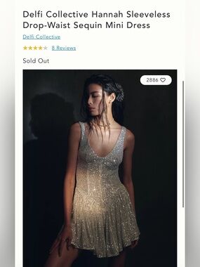 Anthropologie Silver Sequin Sleeveless Drop-Waist Mini Dress